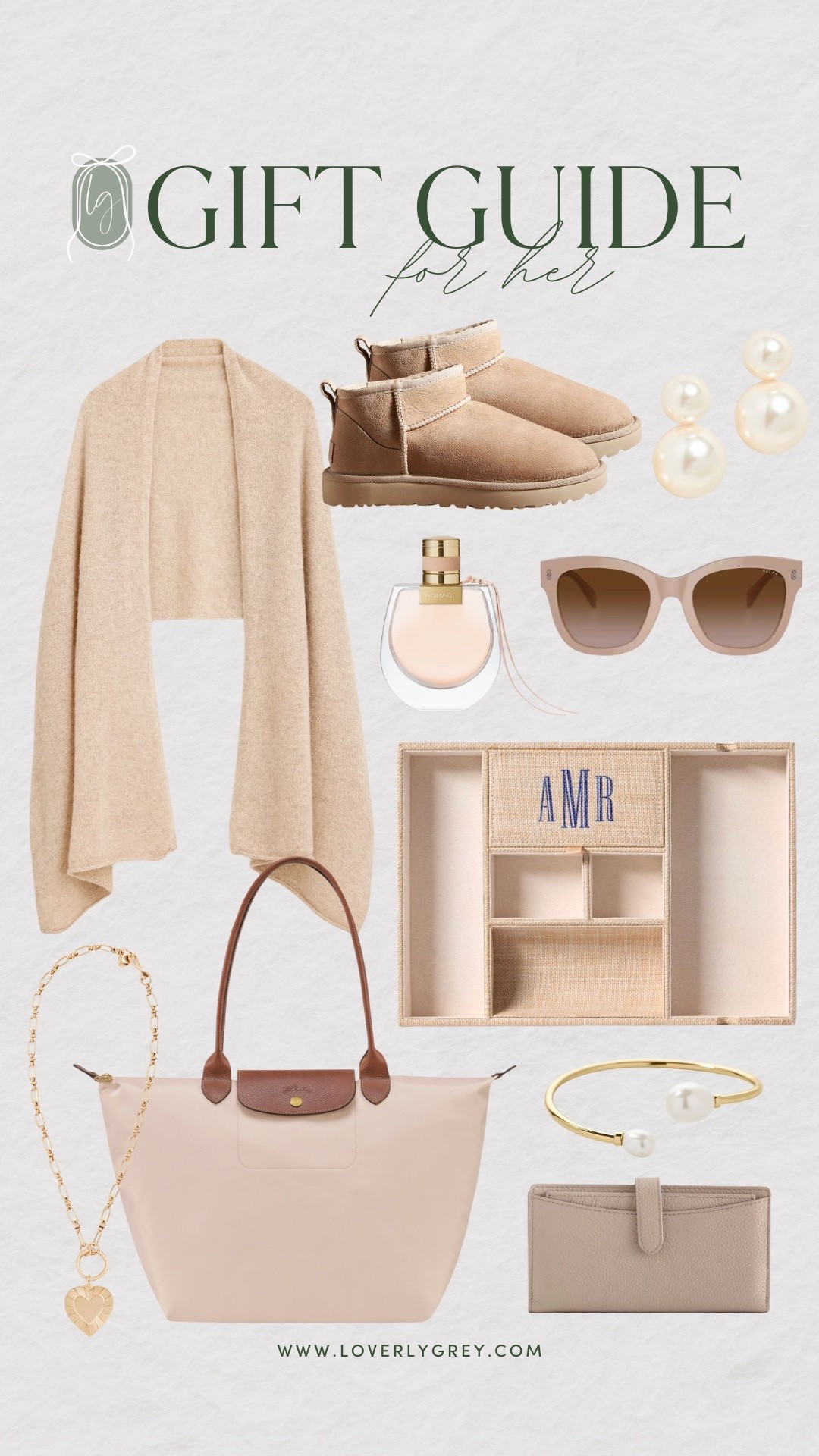 Gift ideas for her this holiday season! This cashmere wrap is so good - such a great gift! Also, love the Uggs, the Longchamp tote, and the perfume!

Loverly Grey, gift ideas for her, gift guide, Christmas gifts, gift ideas for mom

#LTKHoliday #LTKGiftGuide