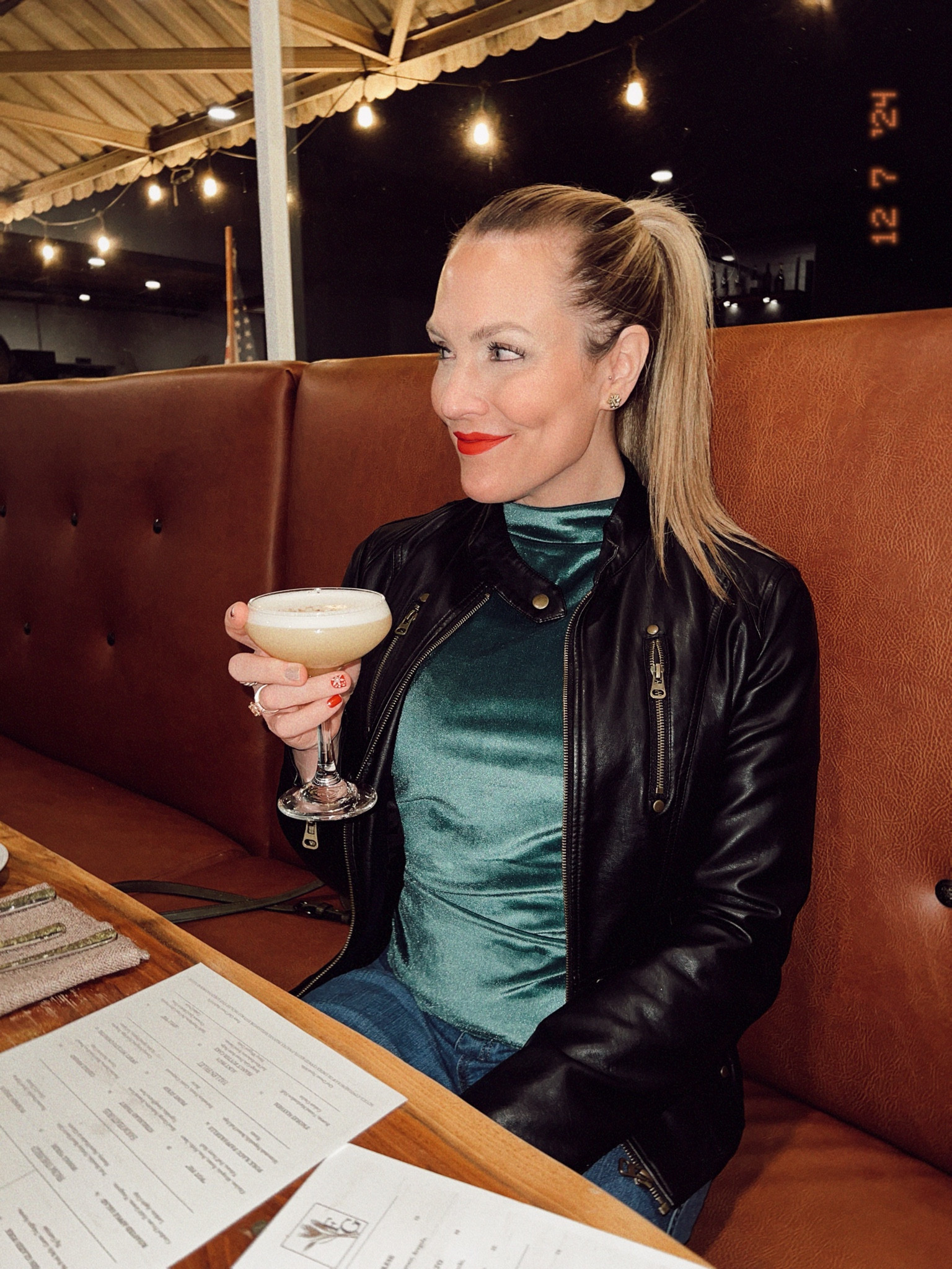 maybe just a half a drink more ❄️ 

my velvet mockneck tank is only $10!! It comes in a few festive colors. Theres also a long sleeve and a dress version! 

#LTKHoliday #LTKSeasonal