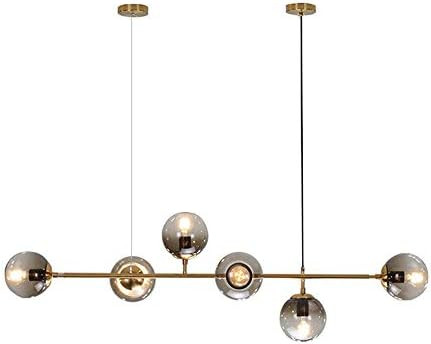 KCO Modern Ceiling Pendant Lighting, Mid-Century Glass Globes Sputnik Pendant Lamp, LED 6-Light H... | Amazon (US)