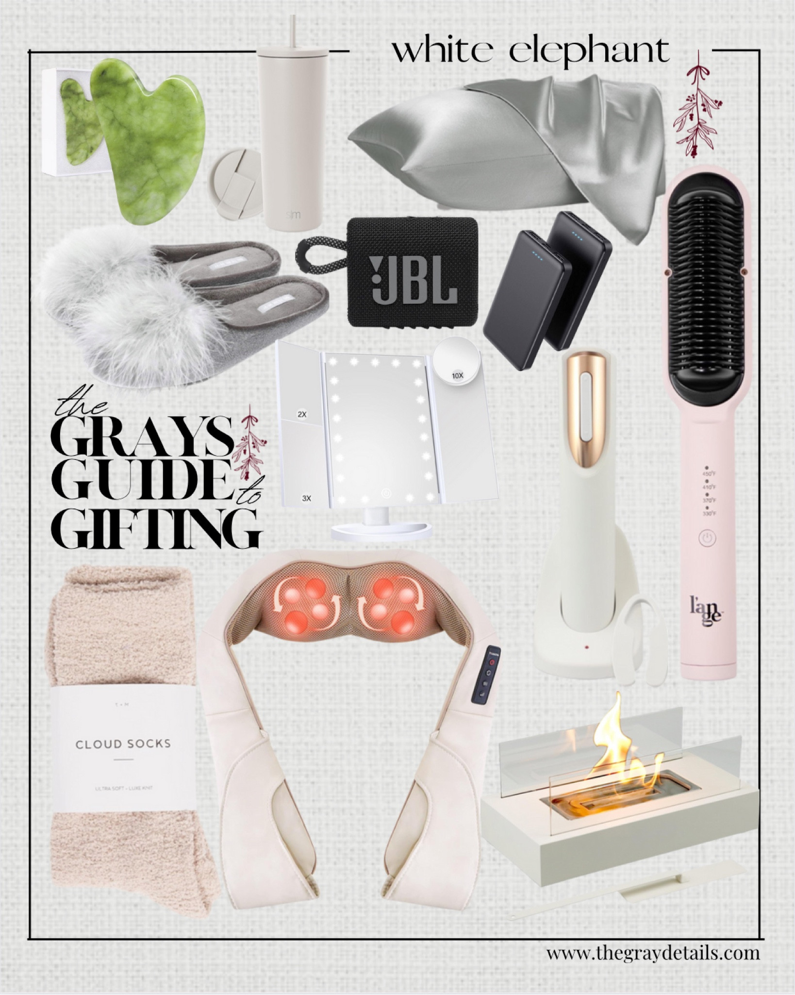 Amazon White Elephant gifts 

Beauty gifts, hair straightner, massager, socks, gifts for her, mirror, pillow case, wine opener, tech gifts, speaker, slippers 

#LTKbeauty #LTKparties #LTKGiftGuide