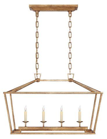 Darlana Linear Lantern, Gilded Iron | One Kings Lane