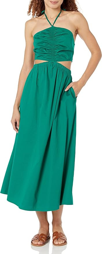 The Drop Women's Brinda Cotton Cutout Halter Maxi Dress | Amazon (US)