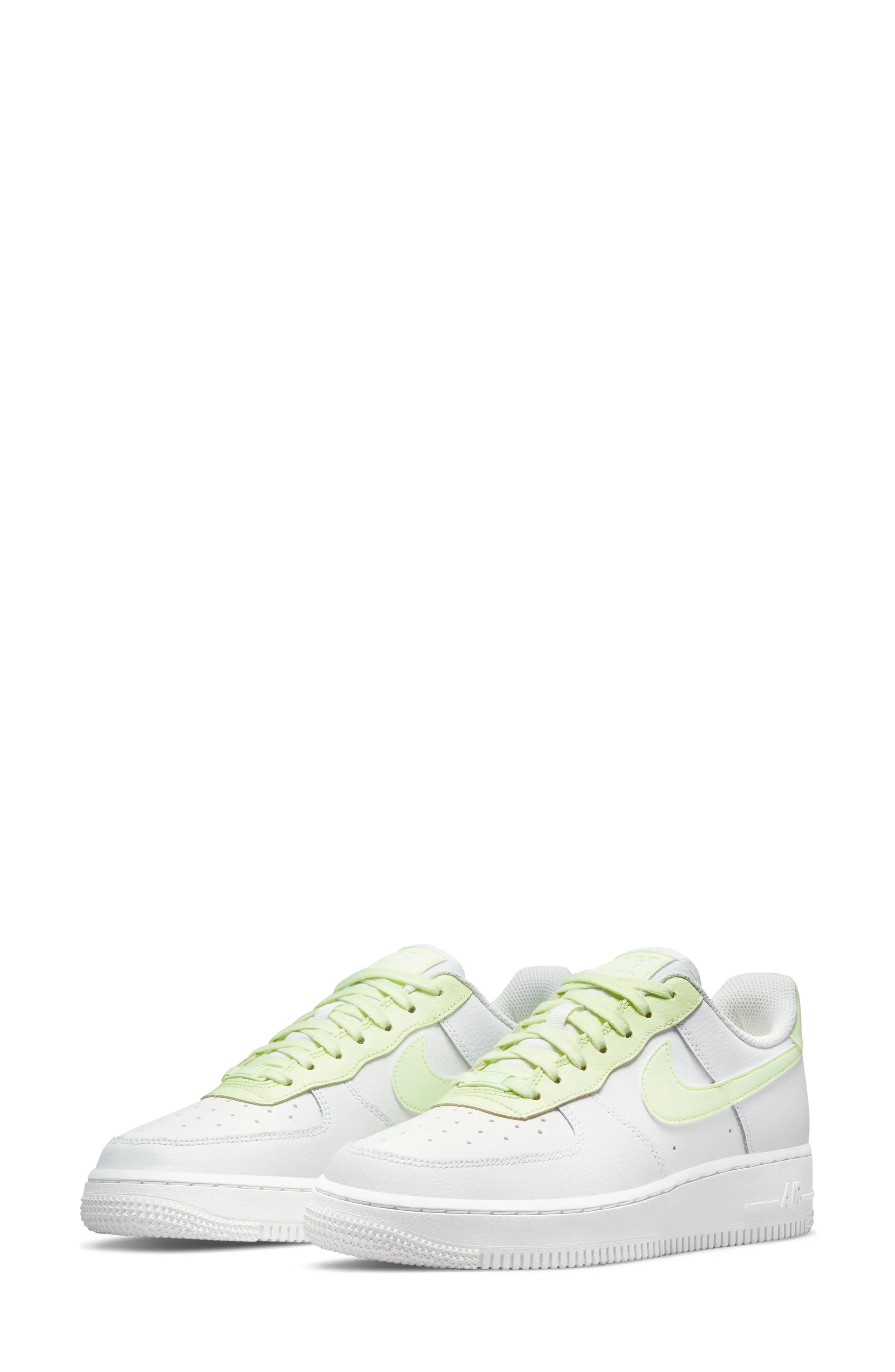 Nike Air Force 1 '07 Sneaker, Size 9 in Summit White/Lime Ice/Summit at Nordstrom | Nordstrom