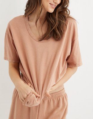 Aerie Boyfriend Voop Oversized T-Shirt | American Eagle Outfitters (US & CA)