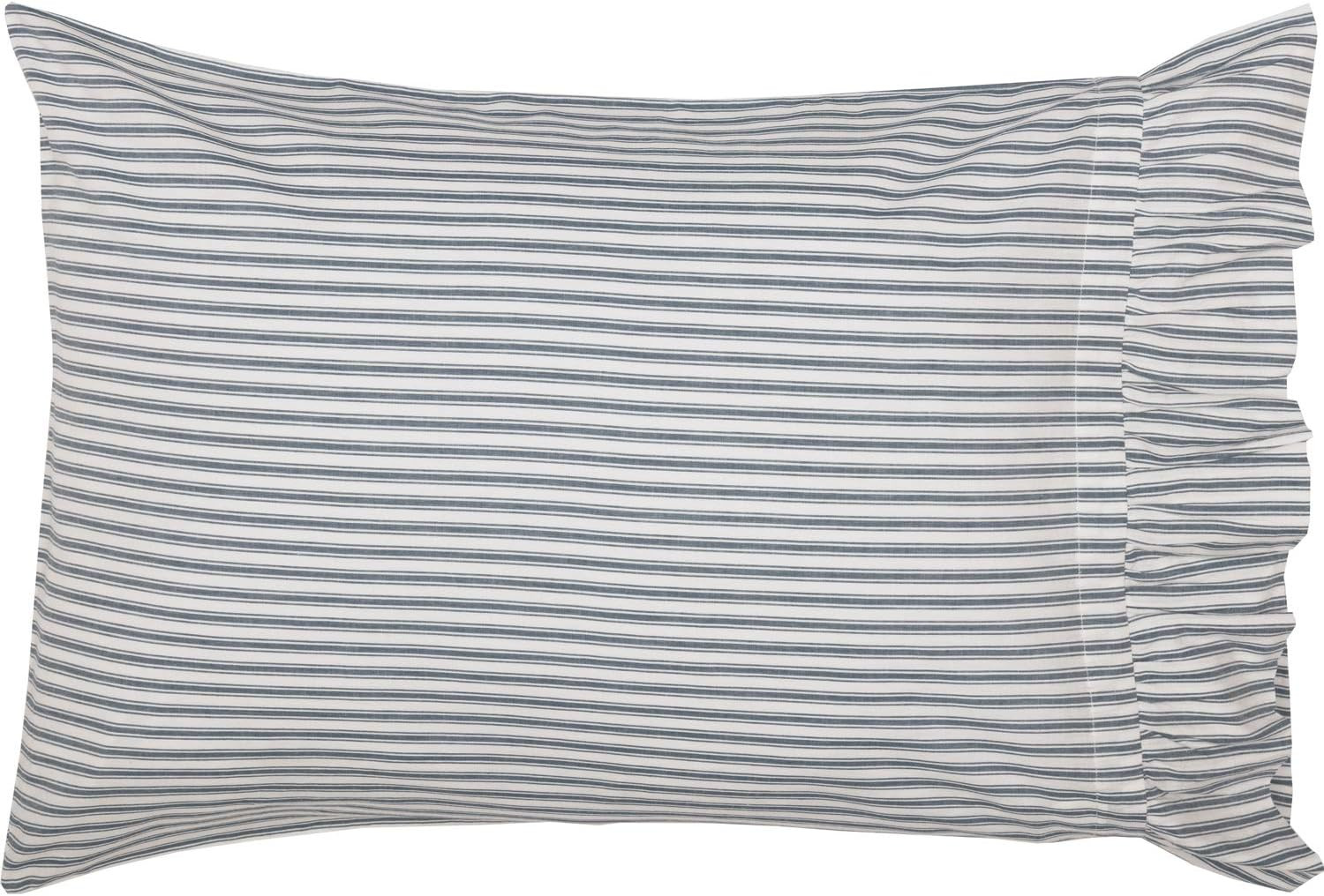 VHC Brands Sawyer Mill Ticking Striped Cotton Farmhouse Standard Bedding Accessory, Pillowcase Se... | Amazon (US)