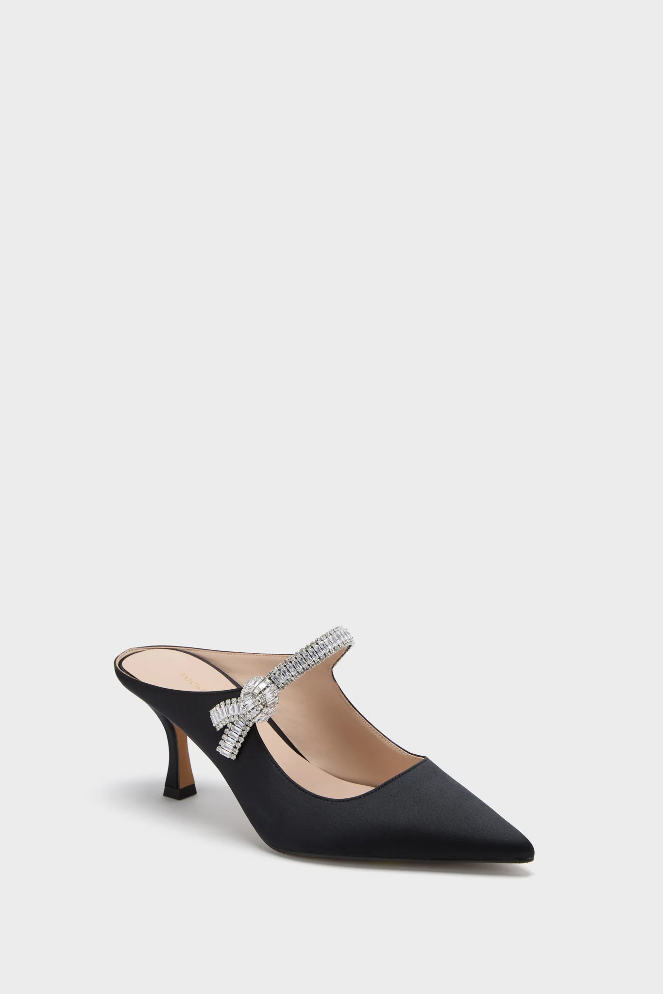 Black Satin Mae Heels | Tuckernuck (US)