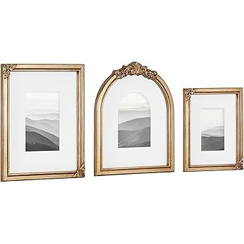 Kate and Laurel Arendahl Three-Piece Picture Frame Set, Antique Gold, Set of 3, Varying Sizes, Vi... | Amazon (US)