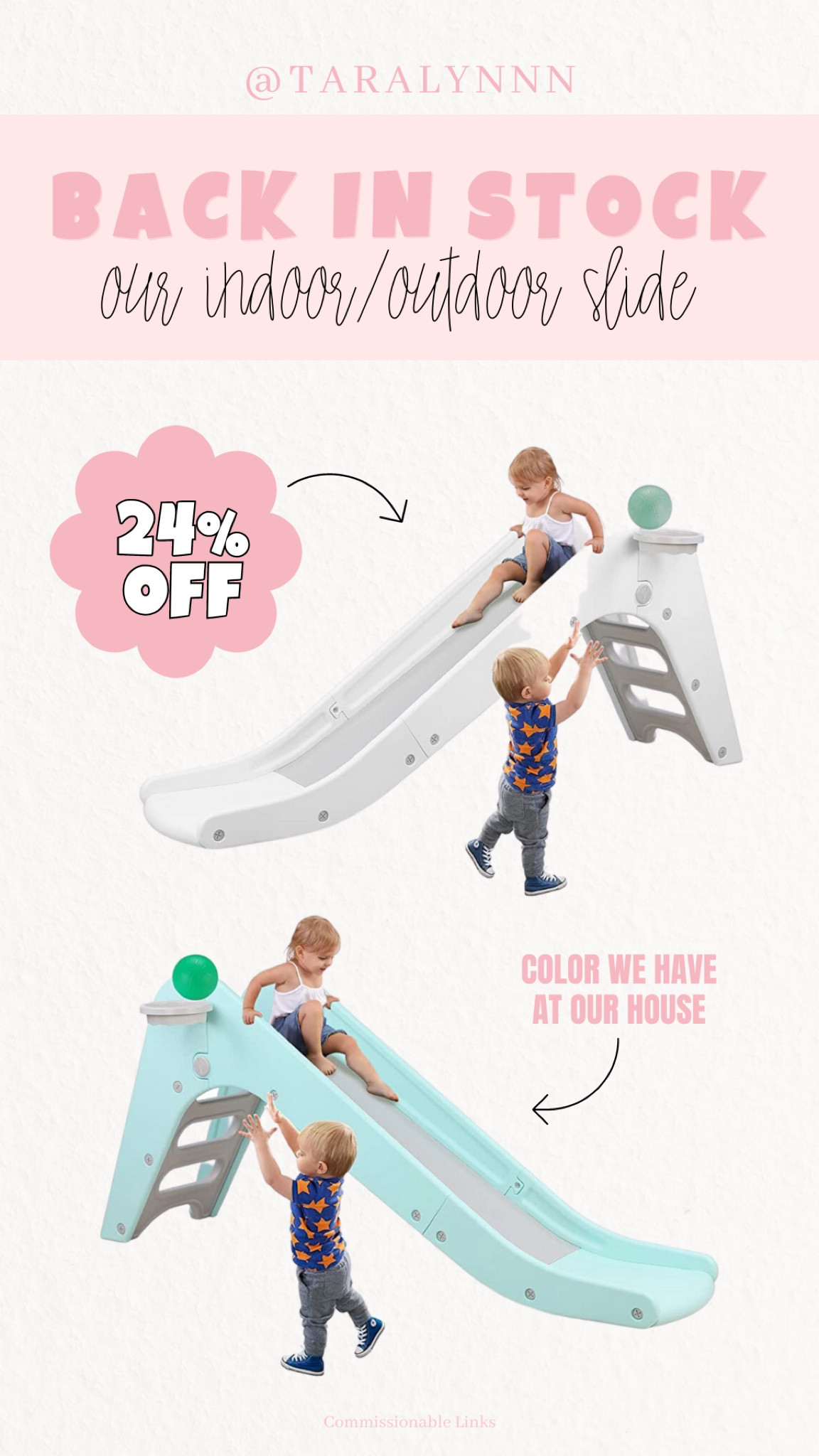 Shop my family’s favorite slide! We use it indoors and outdoors! It’s currently on sale on Amazon so don’t forget to click the coupon 💸

#slide #outside #outdoor #fun #toddler #kids #family #seasonal 

#LTKsalealert #LTKkids #LTKfamily