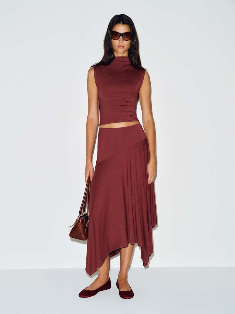 Reformation Flora Knit Two Piece Red XS | Reformation (Global)