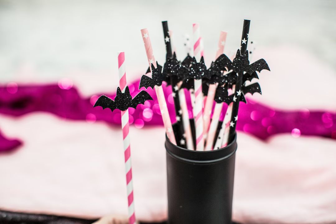 Halloween Party Decorations. Pink Halloween Decorations. Halloween Bat Decorations. Bat Party Str... | Etsy (US)