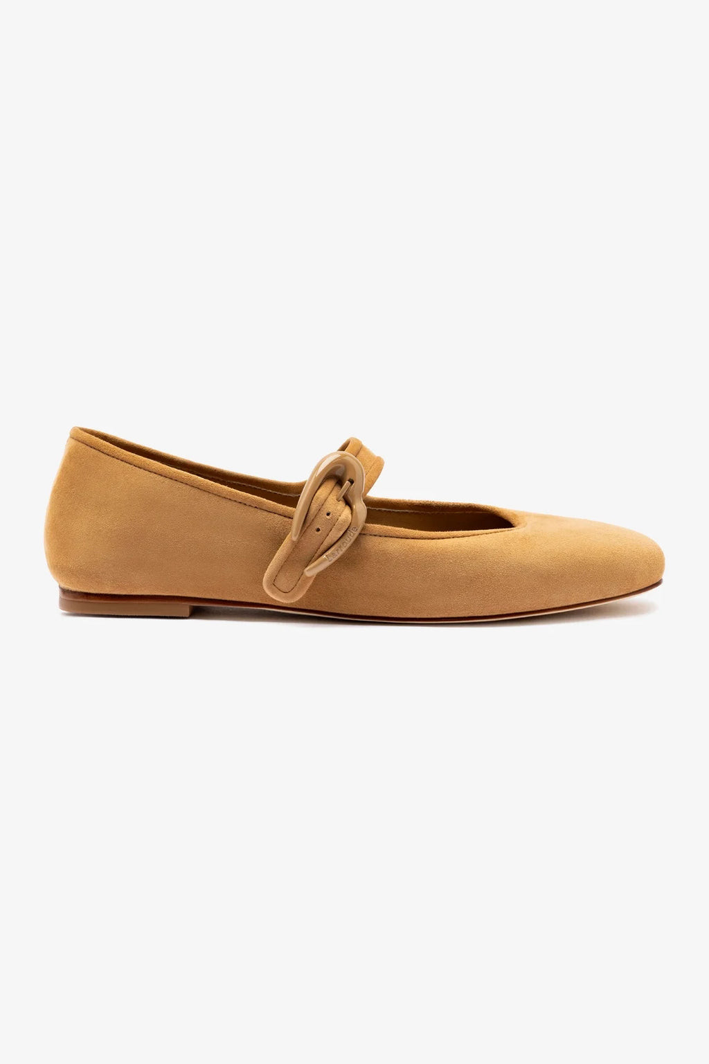 Verona Ballet Flat In Peanut Suede | Larroude