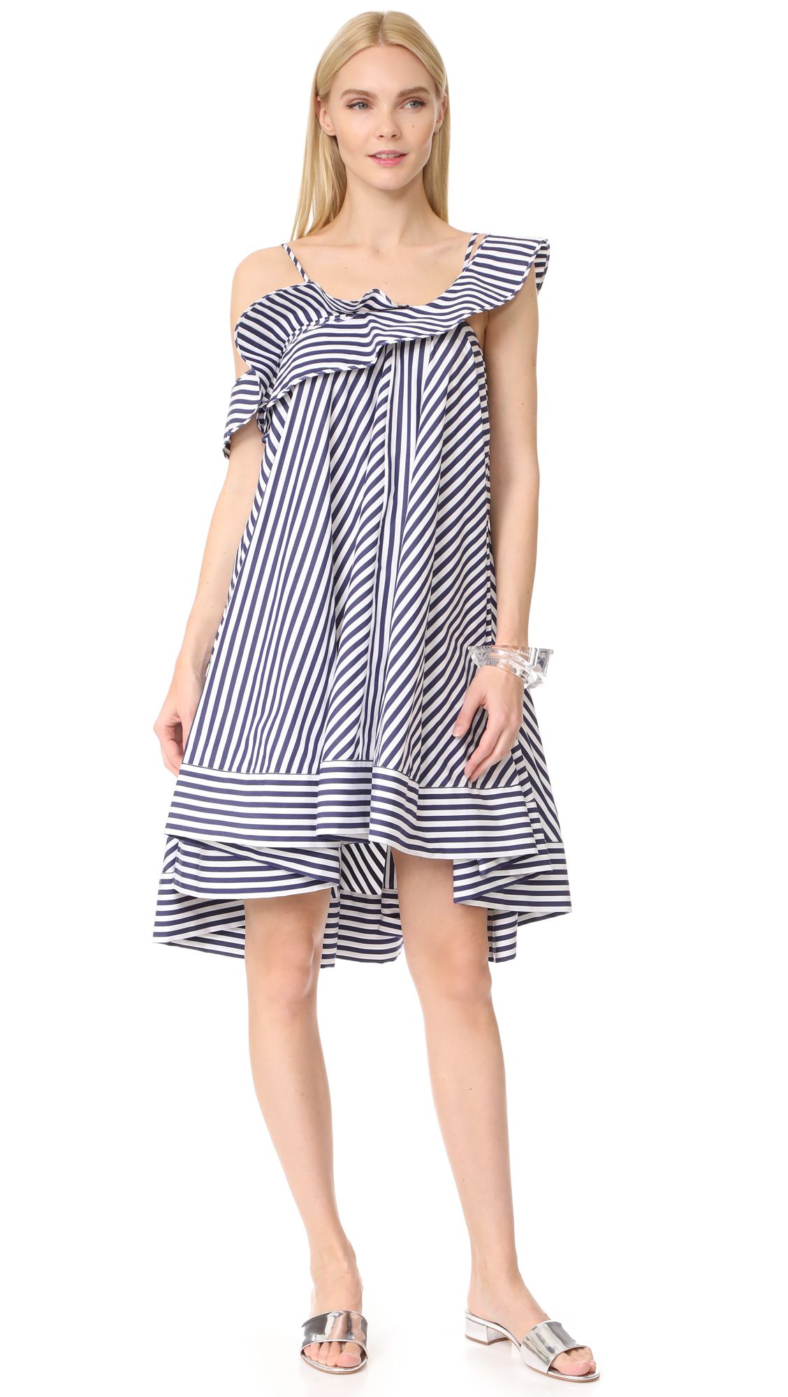 Stripe Ruffle Dress | Shopbop