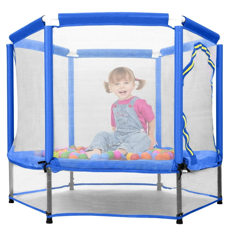 55'' Toddler Trampoline for Kids, SEGMART Kids Trampoline with Enclosure Net and Balls, Indoor Ou... | Walmart (US)