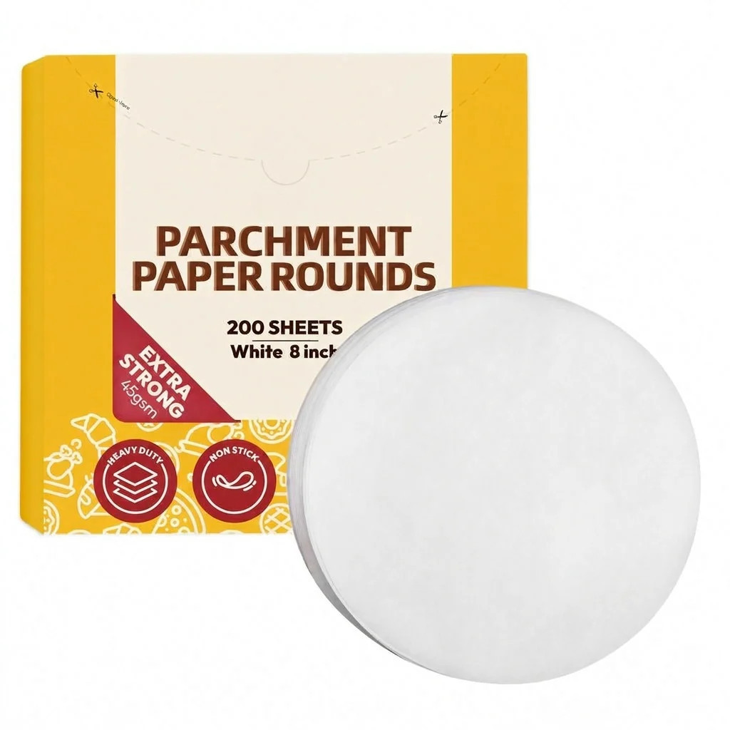 Anqtovp Heavy Duty Parchment Paper Rounds 8 Inch 200 pcs Non Stick Baking Paper Circles for Cake Air Fryer Liners Food Grade Silicone Coated | Lowe's