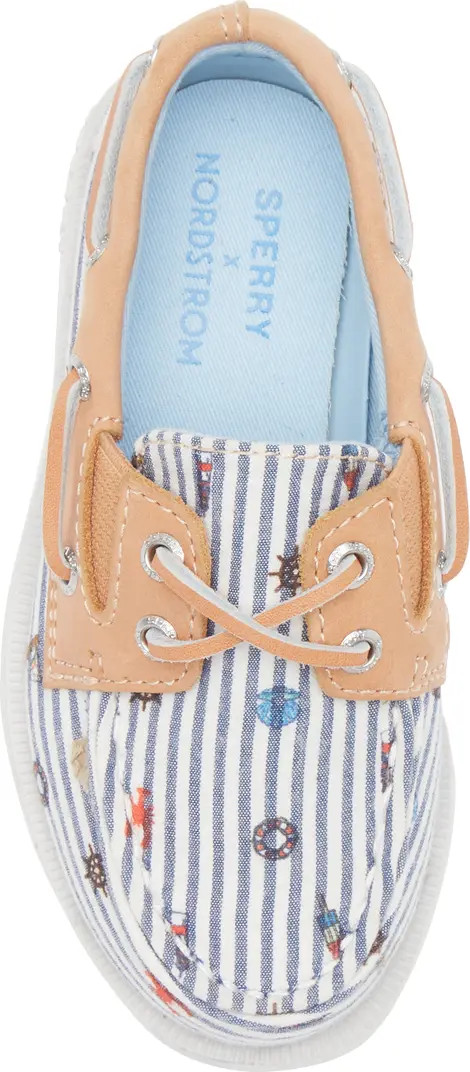 Sperry Kids' Authentic 2-Eye Nautical Print Boat Shoe | Nordstrom | Nordstrom