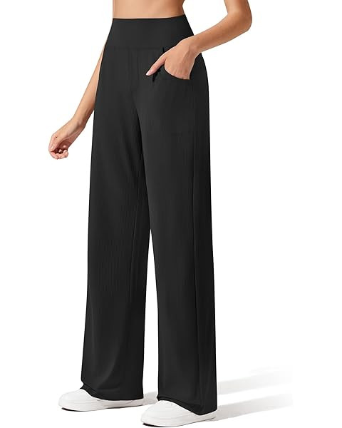 SUUKSESS Women Casual Wide Leg Pants 2025 High Waisted Lounge Work Pant with Pockets | Amazon (US)