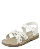 Gymboree,and Toddler Flat Sandals,White,12 Years | Amazon (US)