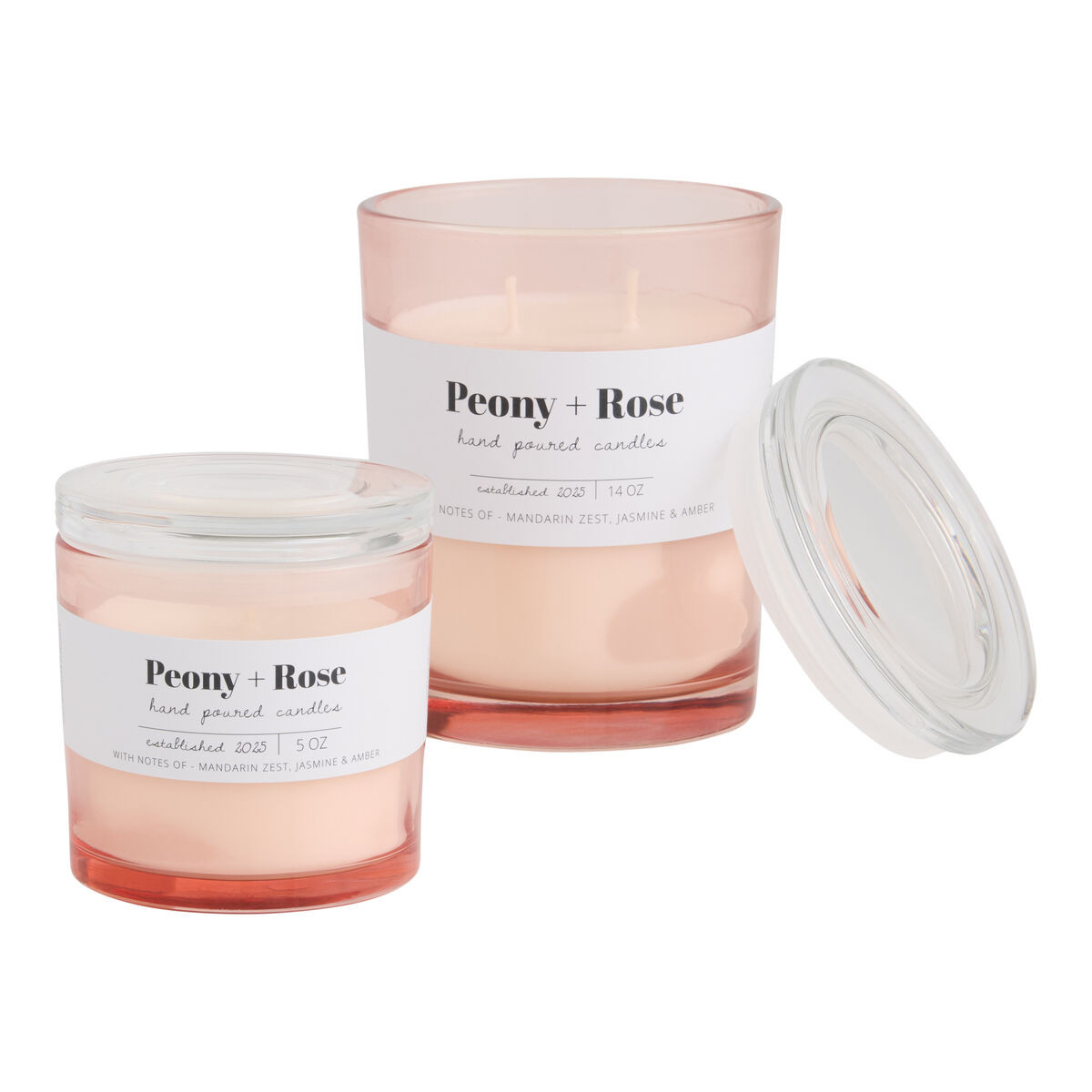 Duo Peony & Rose Scented Candle in Red by World Market | World Market