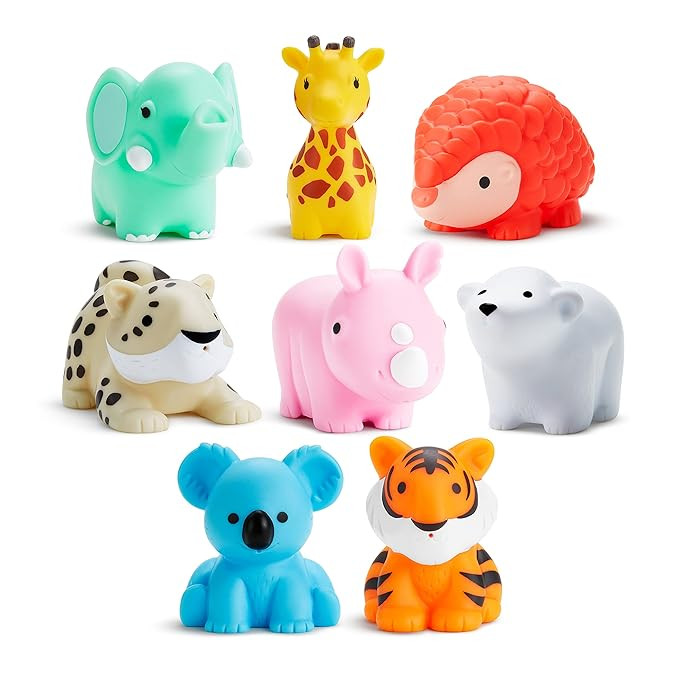 Munchkin Wild Animal Baby Bath Toy Squirts, 8 Pack | Amazon (US)