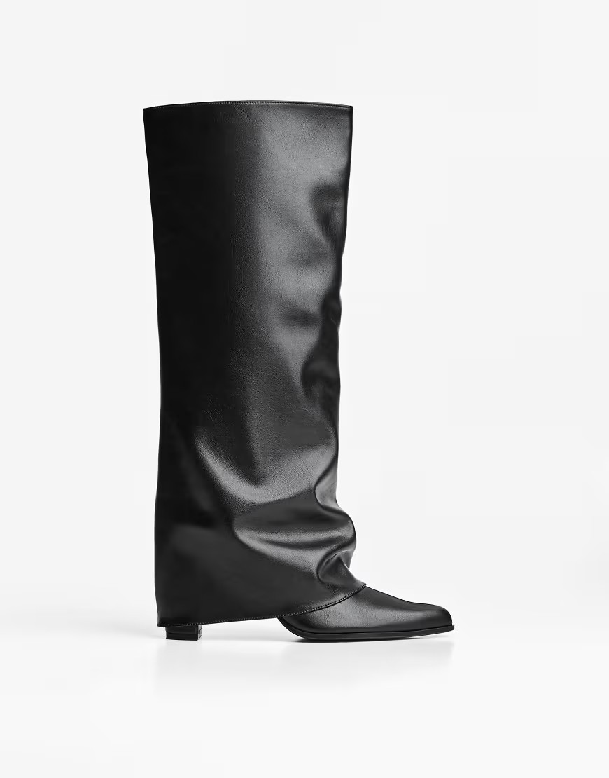 Bershka High-heel boots with trousers in black | ASOS (Global)
