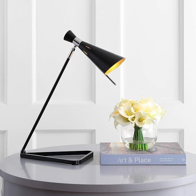 Safavieh Lighting Collection Padric Black 21-inch Bedroom Living Room Home Office Desk Dorm Study... | Amazon (US)