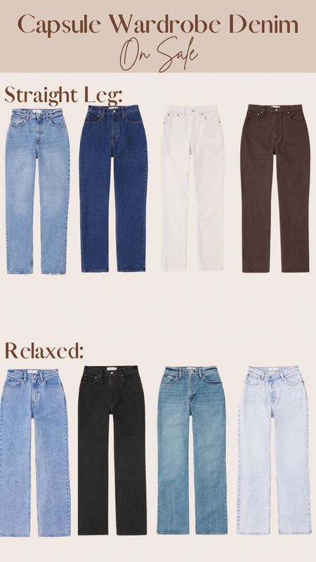 Capsule wardrobe denim on major sale — straight leg denim & relaxed denim are my two capsule wardrobe recs for the fall. Grab them before they sell out & while you can at a huge discount!

#LTKunder50 #LTKunder100 #LTKstyletip