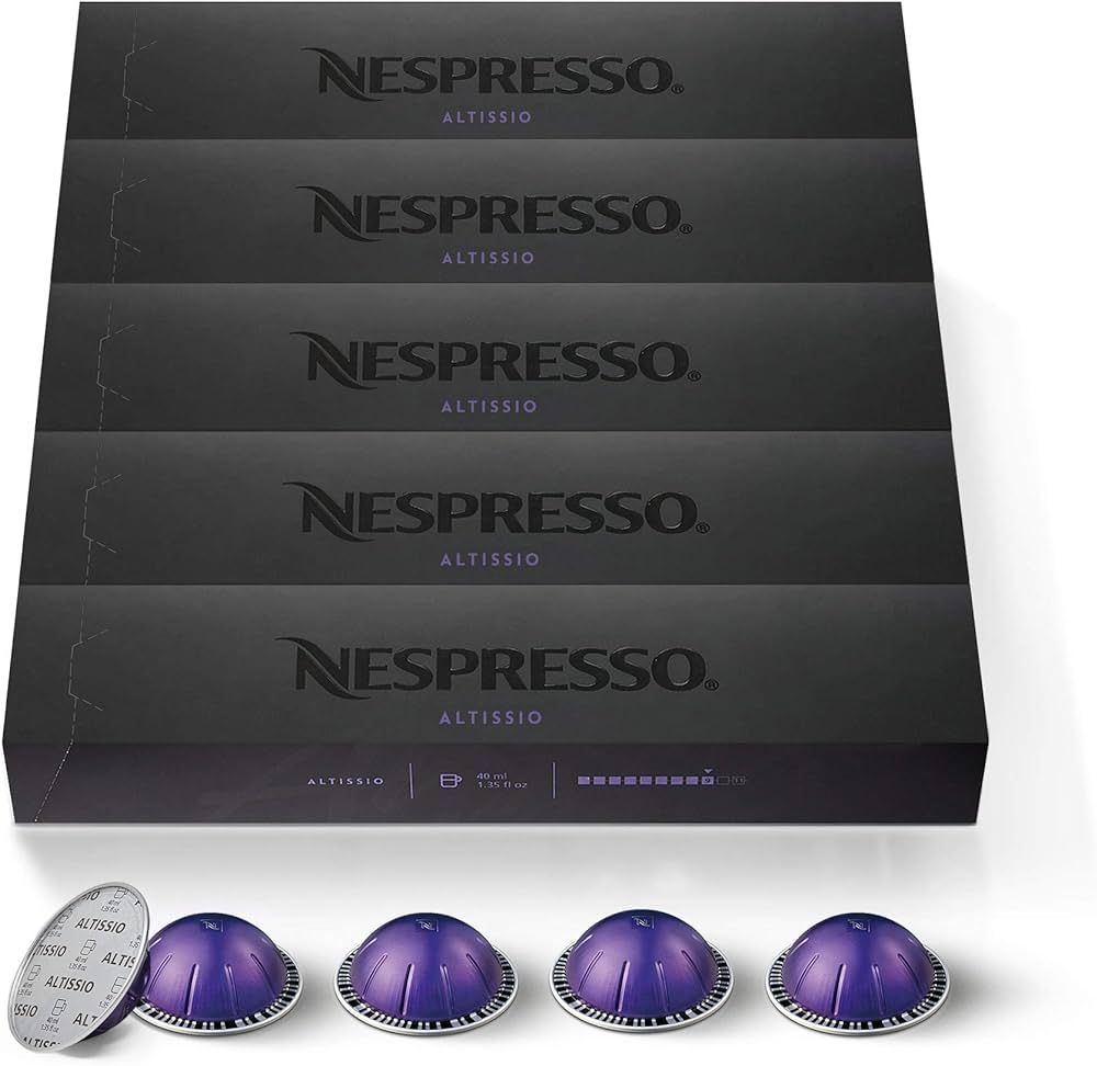 Nespresso Capsules VertuoLine, Altissio, Medium Roast Espresso Coffee, 50 Count Coffee Pods, Brew... | Amazon (US)