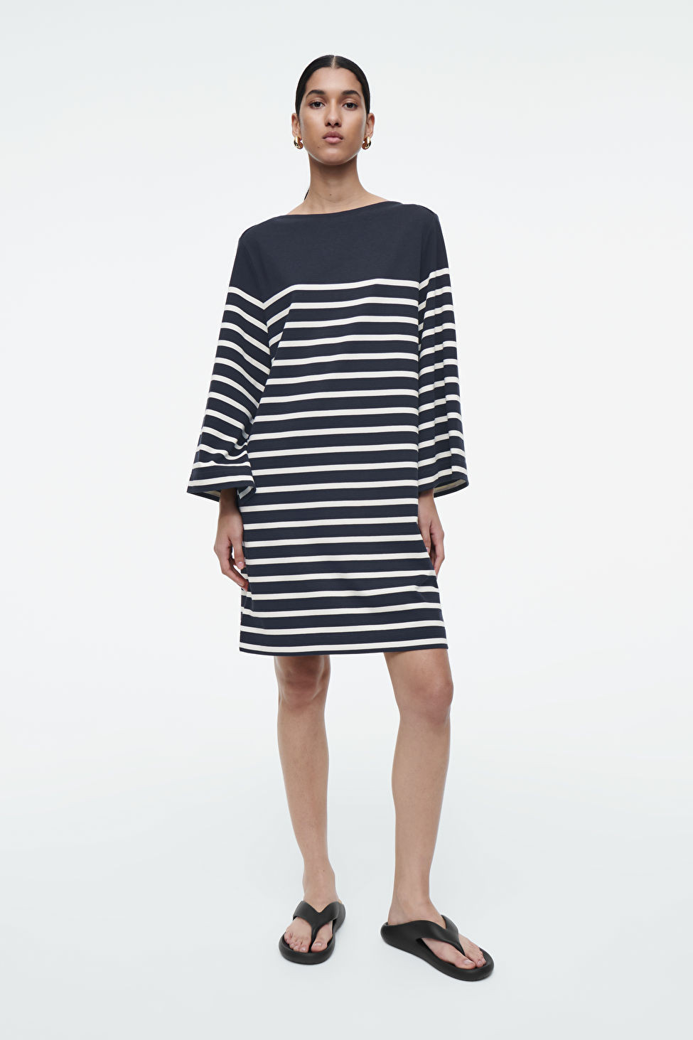BOAT-NECK MINI T-SHIRT DRESS | COS (US)