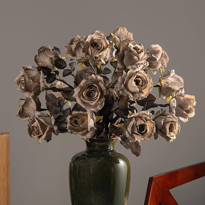 Artificial Flowers Artificial Roses Fake Roses 23.2In Long Stem Artificial Flowers for Tall Vase ... | Amazon (US)