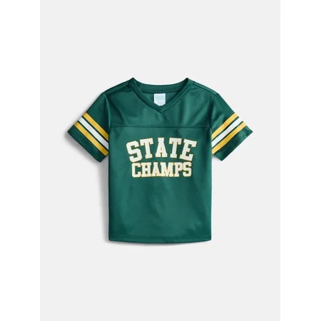 Wonder Nation Toddler Boys Football Tee, Sizes 12M-5T | Walmart (US)