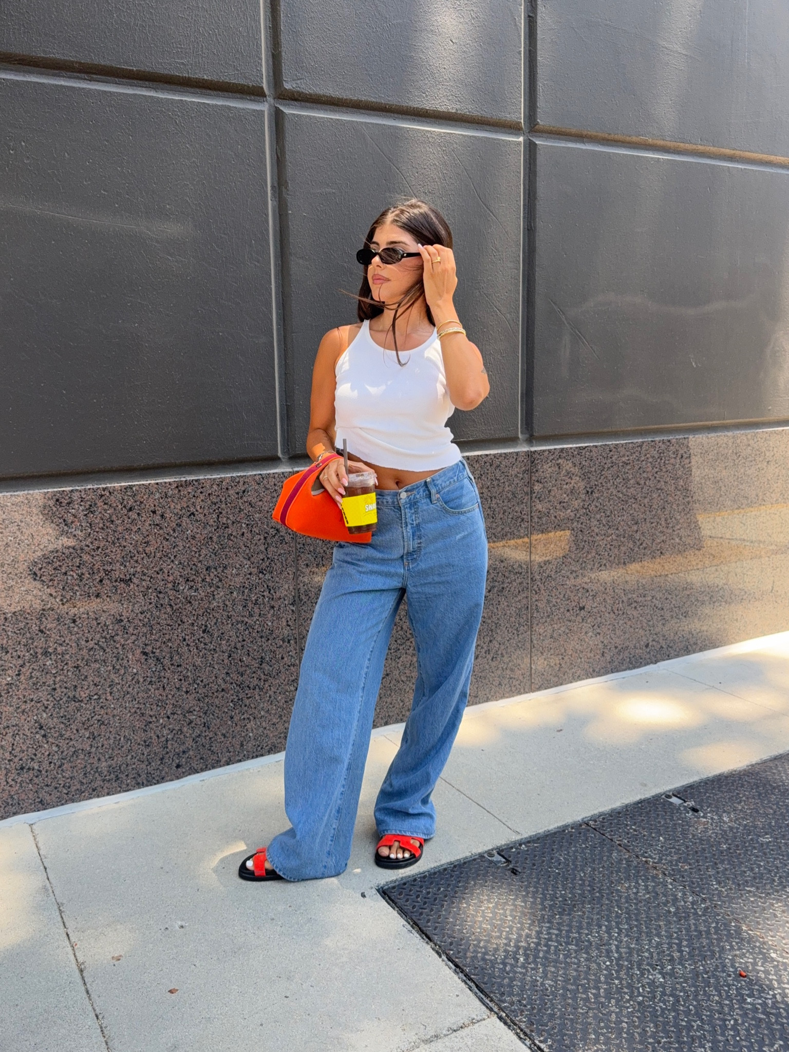 Tank: Brandy 
Bag & shoes: Hermes 