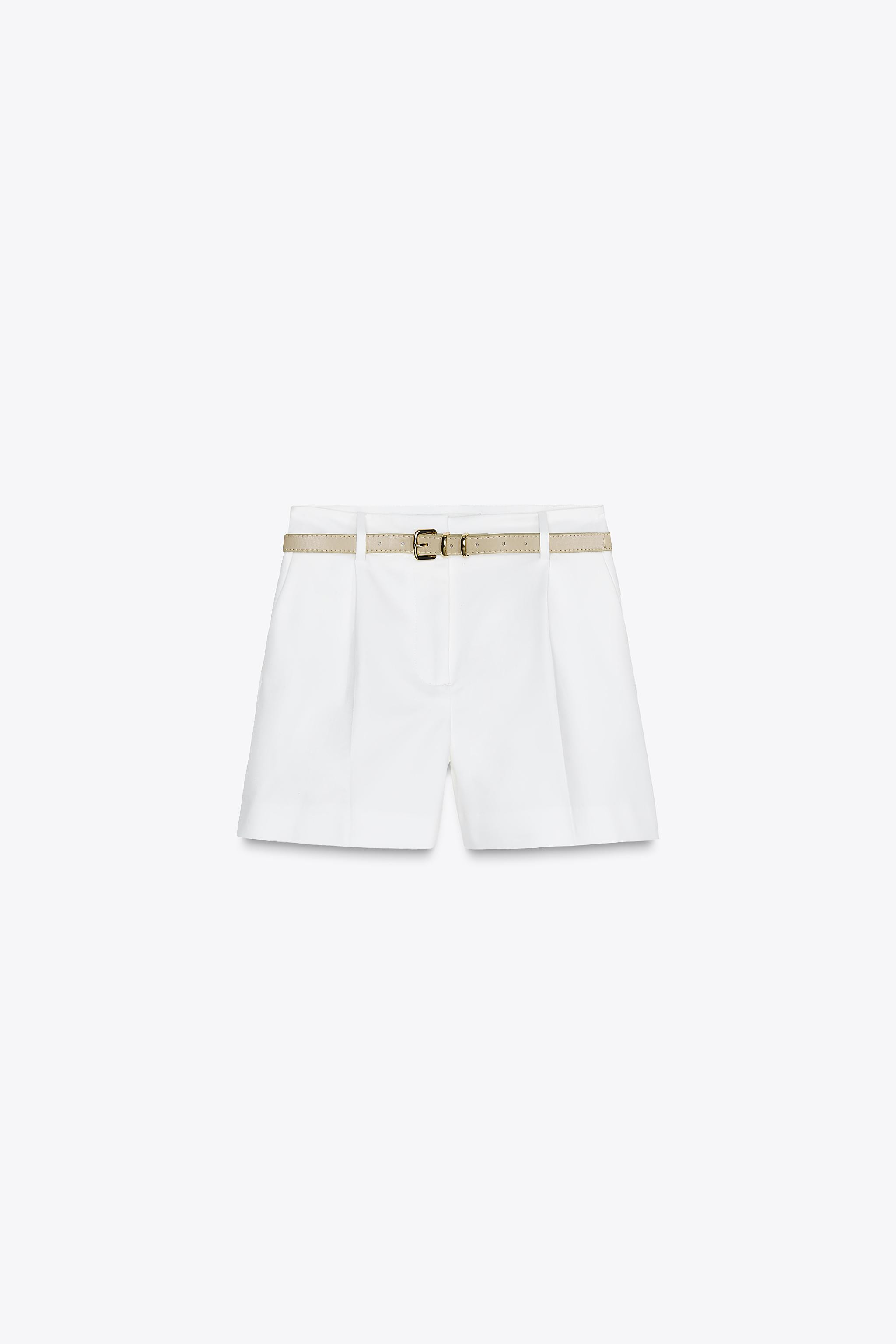 BELTED SHORTS WITH DARTS | Zara US