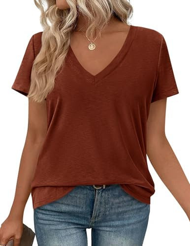 PRETTYGARDEN Womens Tops Short Sleeve Oversized Tshirts | Amazon (US)