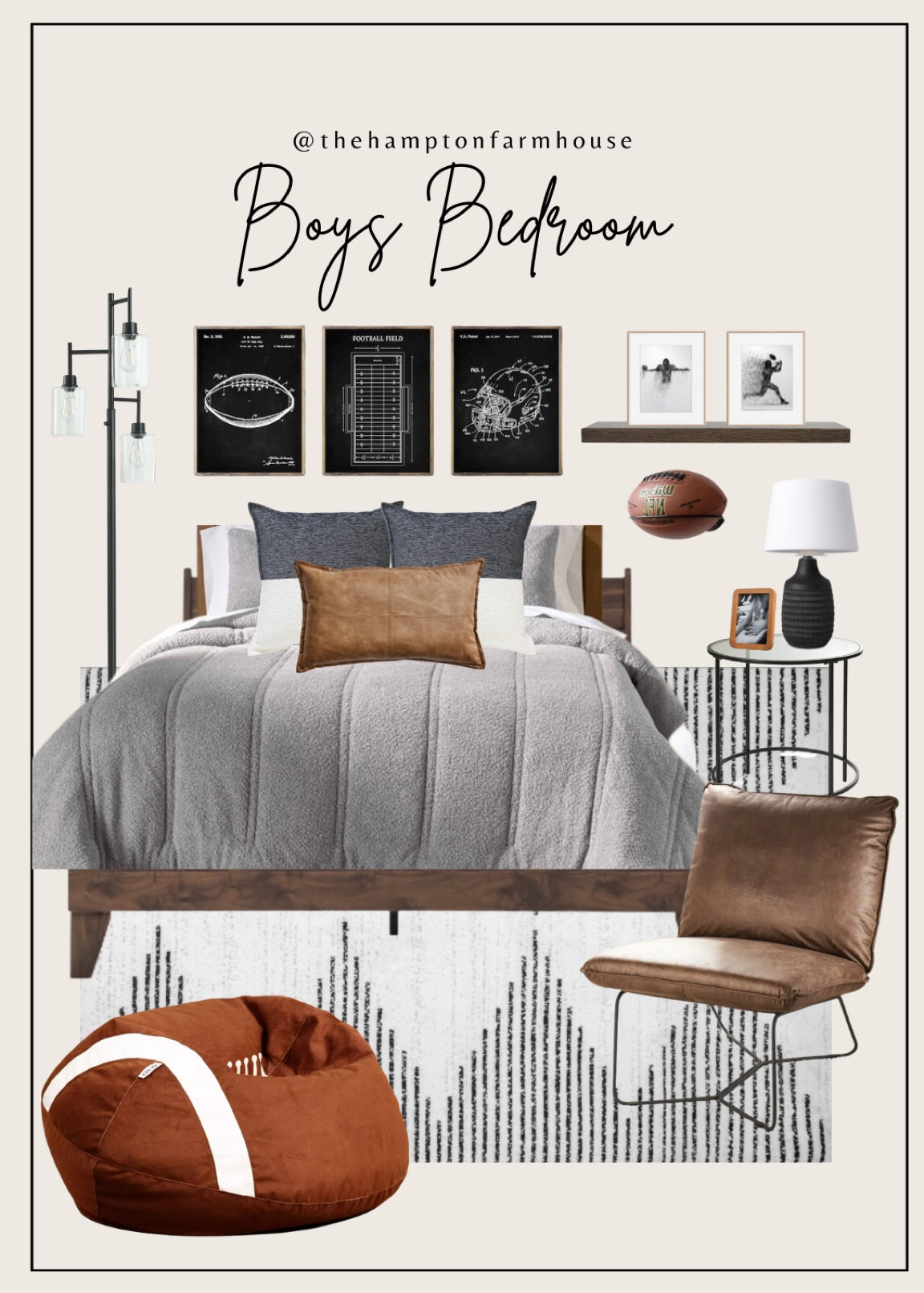 Affordable Boys Bedroom, Football, Kids Room, Kids Bedroom, Teen Bedroom, Boys Room 

#LTKFamily #LTKHome #LTKKids