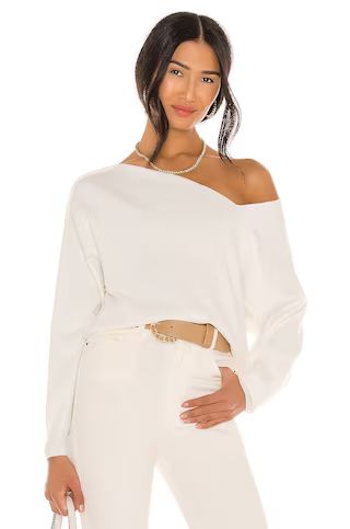 Line & Dot Favorite Off Shoulder Sweater in White from Revolve.com | Revolve Clothing (Global)