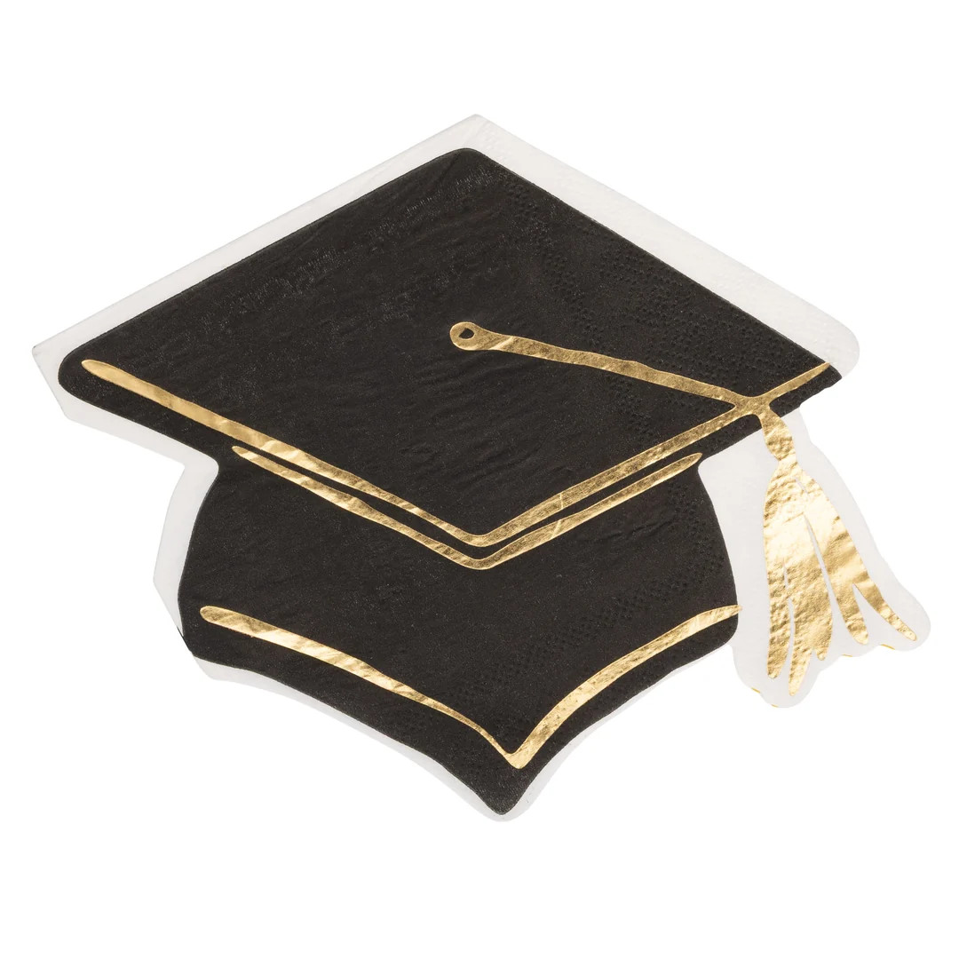 Grad Hat Shaped Napkin Cocktail | My Mind's Eye
