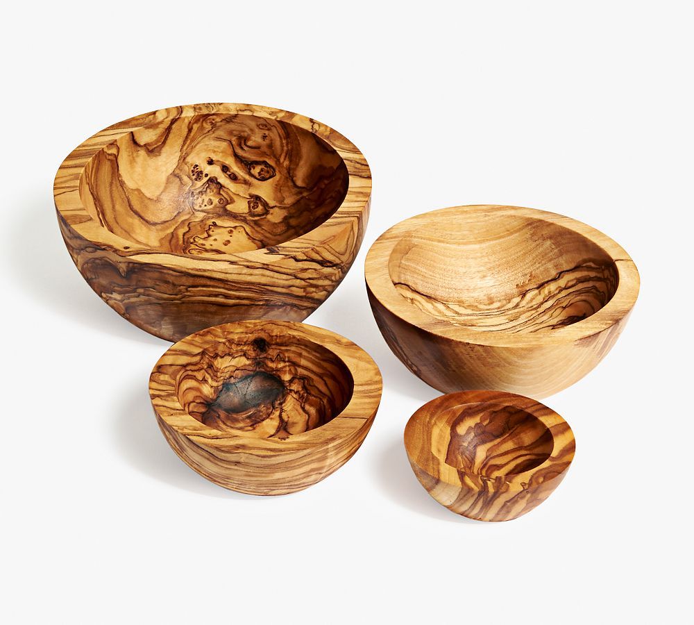 Olive Wood Nesting Snack Bowls | Pottery Barn (US)