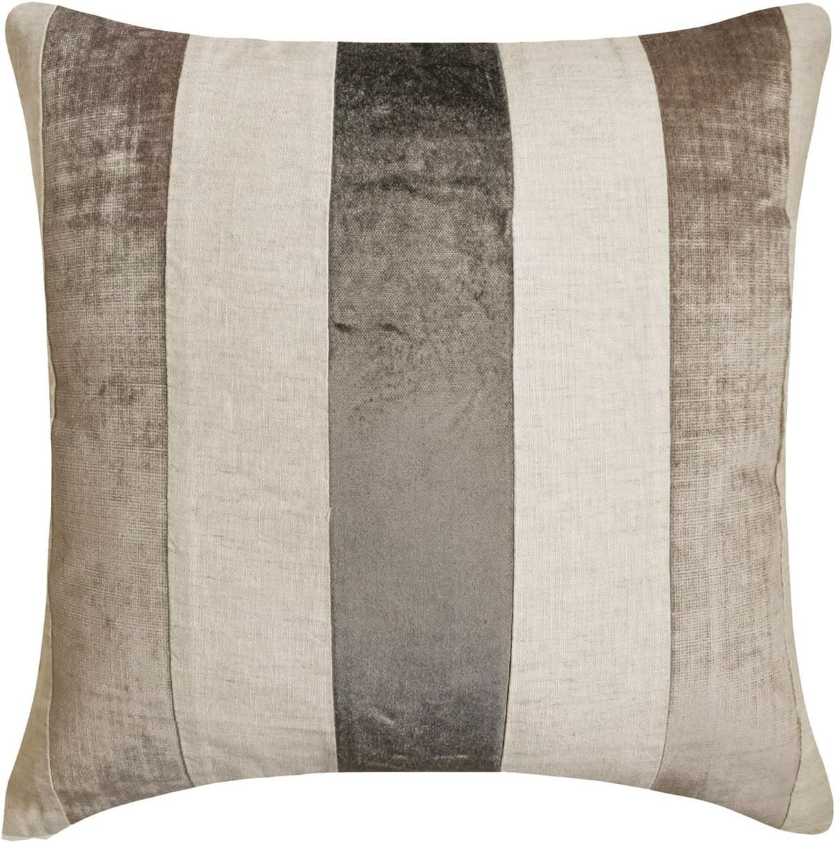 The HomeCentric Decorative Pillow Cover, Grey 18"x18" (45x45 cm) Throw Pillows, Velvet Patchwork ... | Amazon (US)