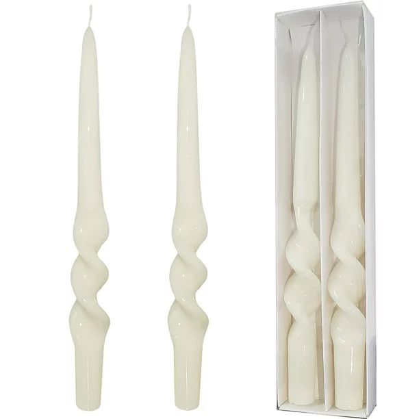 FCMSHAMD 9.5 inch Long White Candles Dripless Unscented Candles Sticks Spiral Taper Candles, Pcak... | Walmart (US)