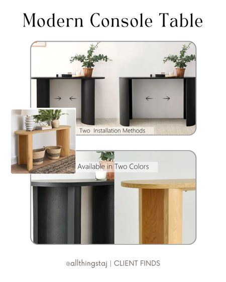 Visually appealing, clean profile console table. Try pairing it with some fun decor to create a zen and modern look. The high-grade manufactured wood is foiled with rich grain paper. Before I forget, the legs work in 2 different ways, DIY your own style!

#LTKSeasonal #LTKStyleTip #LTKHome