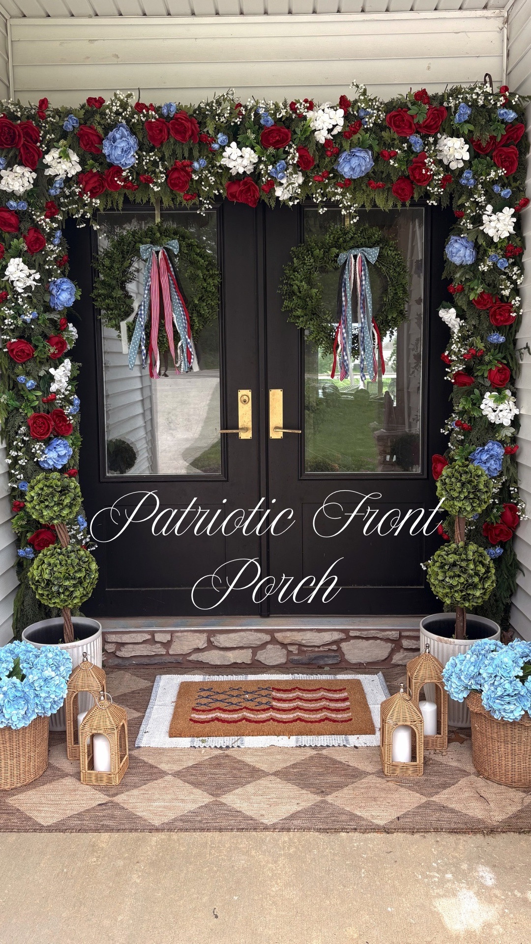 Patriotic Front Porch
I love how this turned out, with all the pretty red, white and blue! It is perfect for summer and Memorial Day and Fourth of July!!!
#frontporch #porchdecor #mytexashouse #patriotic #patrioticdecor #redwhiteandblue #walmart #walmarthome #outsidedecor #homedecor

#LTKHome #LTKSeasonal #LTKOver40