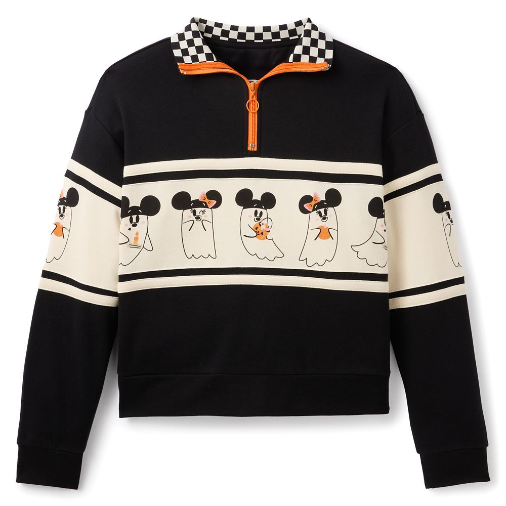 Mickey and Minnie Mouse Ghost 1/4 Zip Pullover for Women by Her Universe | Disney Store