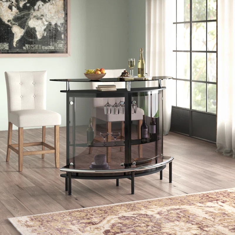 Chichica Bar Table with Wine Storage | Wayfair North America