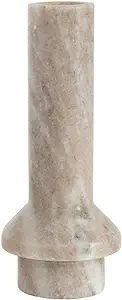 Bloomingville Marble Taper Candle Holder, 3" L x 3" W x 6" H, Beige | Amazon (US)