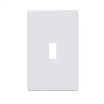 Eaton 1-Gang Midsize White Polycarbonate Indoor Screwless Toggle Wall Plate | Lowe's