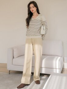 Dazy-Less Stripe Pattern Raglan Sleeve Sweater
   SKU: sw2111179392377226      
          (75 Rev... | SHEIN