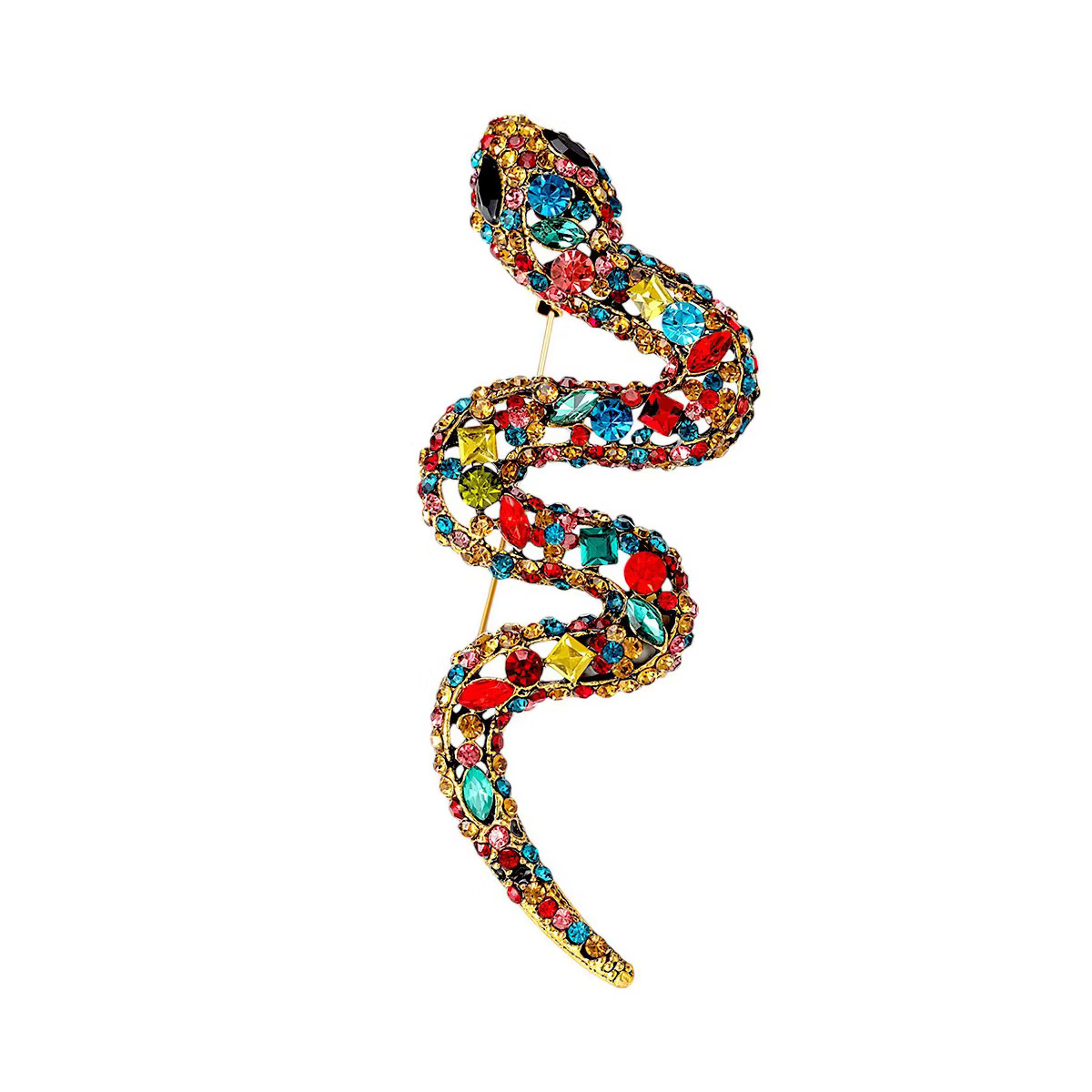 Alilang Crystal Rhinestone Snake Brooch Necklace for Halloween and Cosplay | Target