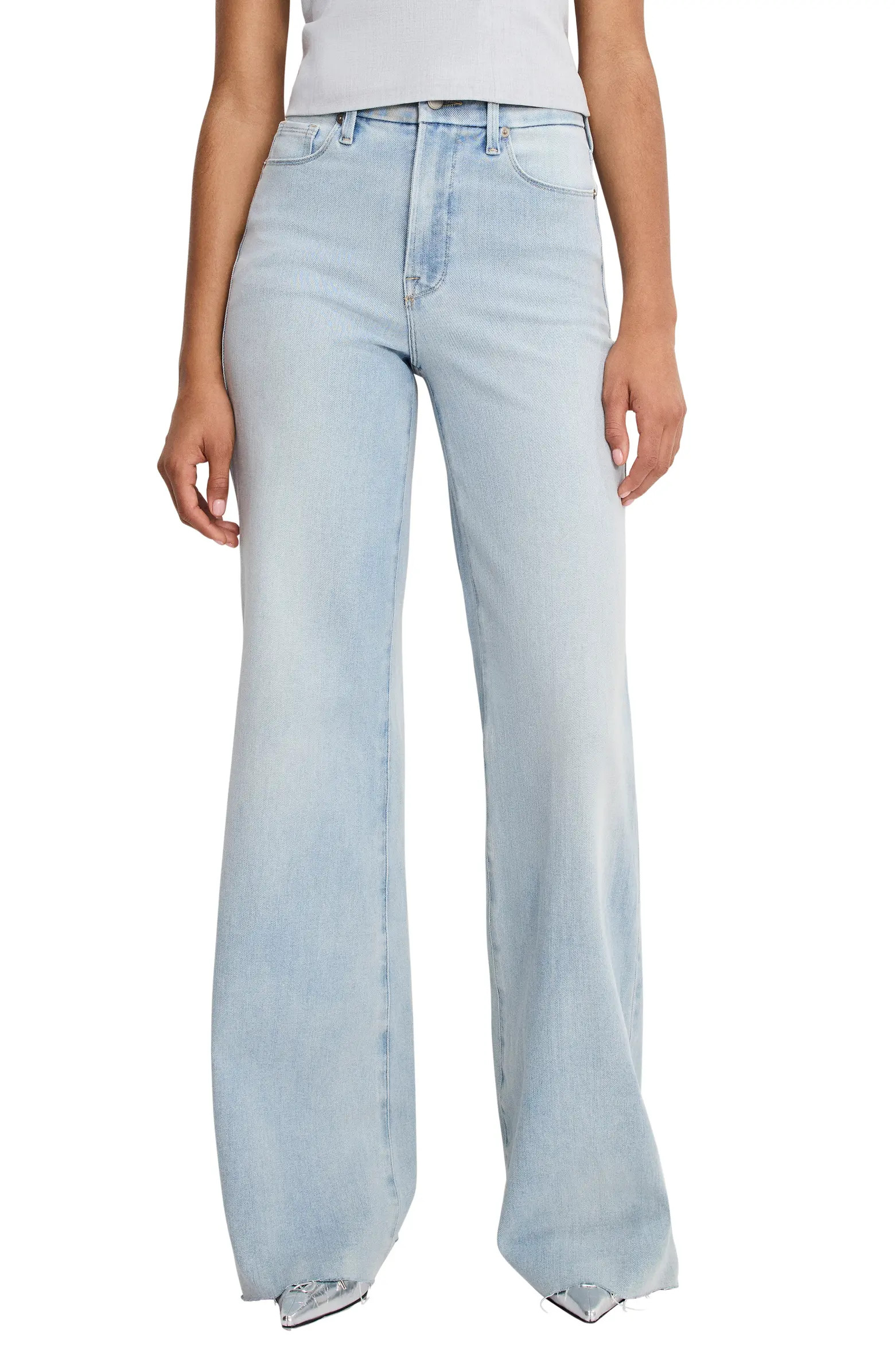 Soft-Tech Good Waist Palazzo Jeans | Nordstrom