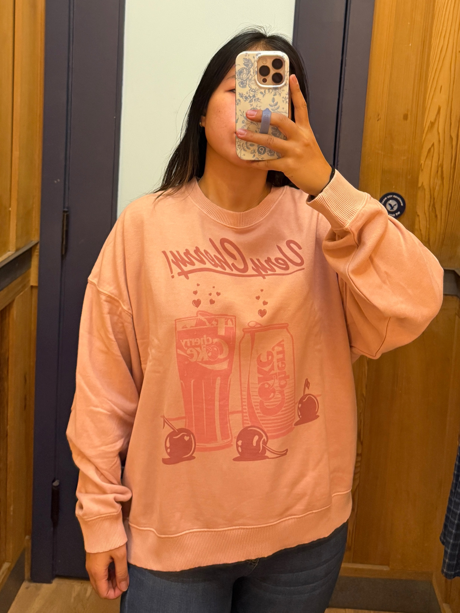 Valentine’s Day 
Cherry coke
Pink 
Casual

Size small