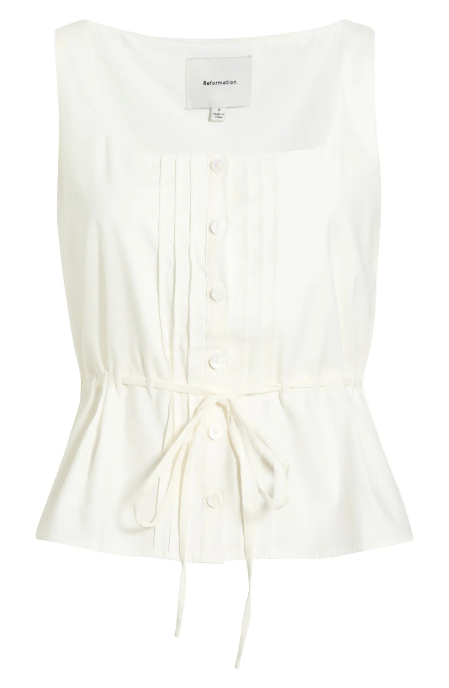 Reformation Elowen Poplin Top | Nordstrom | Nordstrom